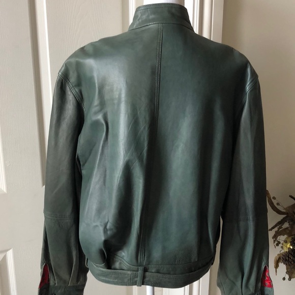 Leather Bomber Jacket - Picture 3 of 11